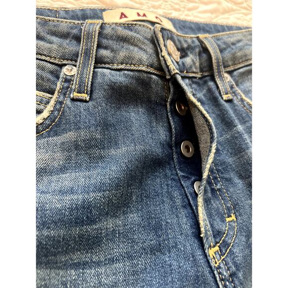 Amo "Babe" Jeans in Dive Bar Destroy wash Size 26 Women's Colorblock - Picture 4 of 10